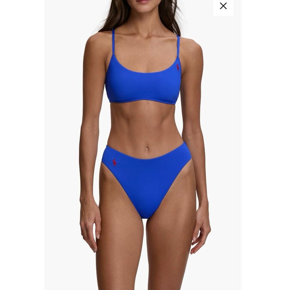 NWOT Polo Ralph Lauren Kennedy Modern High Leg Bikini in Ultramarine SZ S